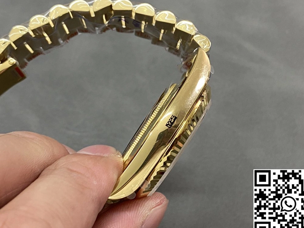 Date SmoothTexture Diamond 983 Steel Gold Hourmarker Factory Day M228238-0005 Dial Tungsten Rolex v5 QF 0715